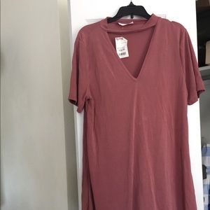 Rose gold T-shirt dress